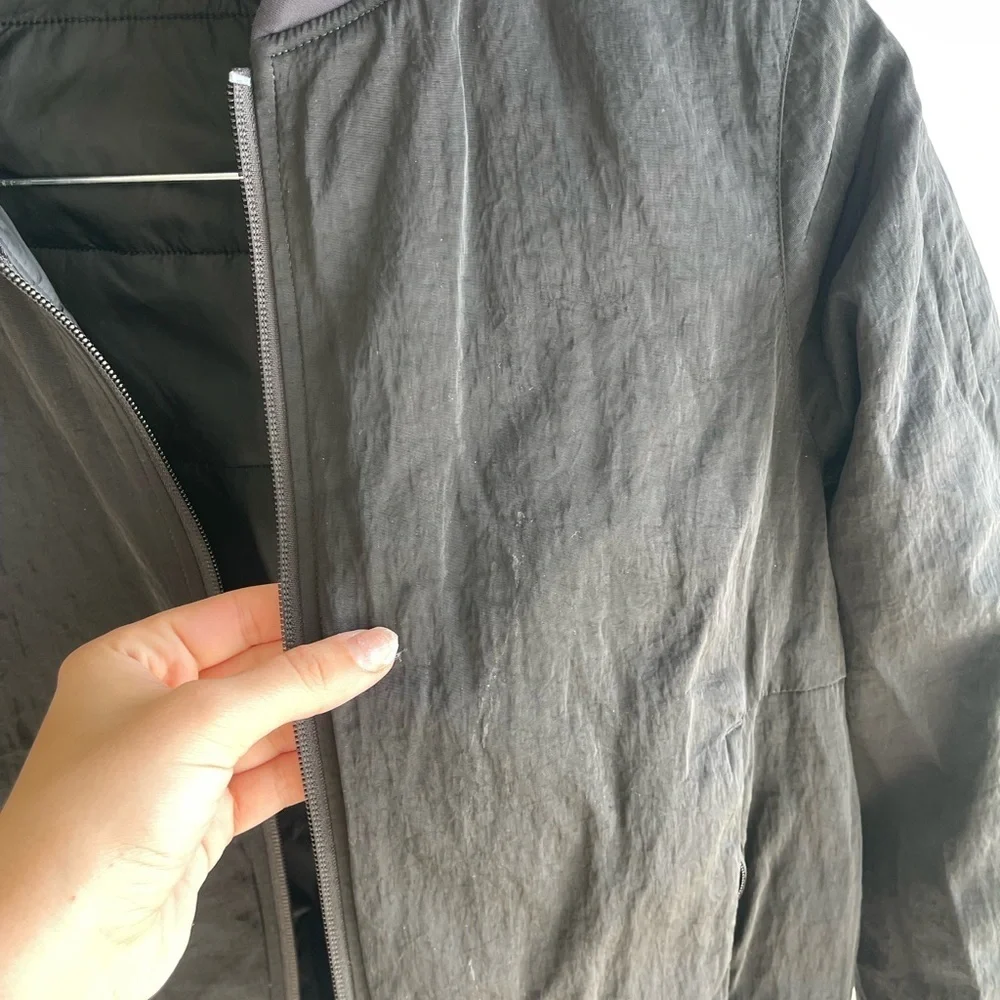 Lululemon No Stop Black Reversible Bomber Jacket